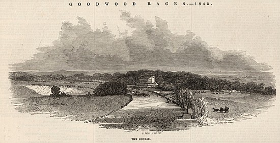 Goodwood Races: the Course, from ''The Illustrated London News'', 2nd August 1845 od English School
