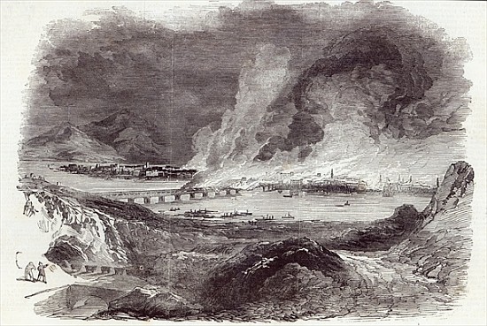 Great Fire at Pittsburgh, from The Illustrated London News, 17th May 1845 od English School