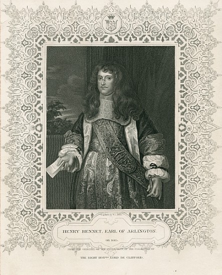 Henry Bennet, 1st Earl of Arlington, from ''Lodge''s British Portraits'' od English School