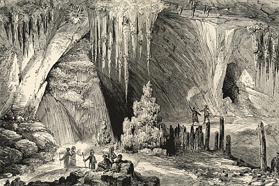 Interior of the Grotto of Antiparos od English School
