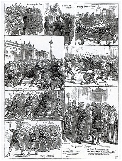 Irish Land League Agitation, illustrations from ''The Illustrated London News'', October 29th 1881 od English School