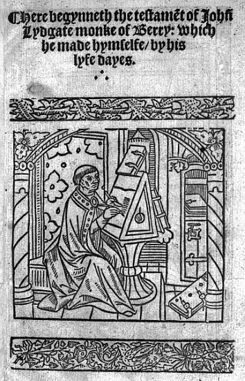 John Lydgate at his desk, c.1515 od English School