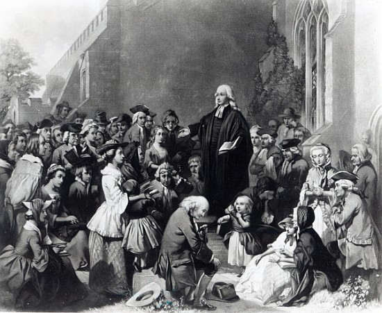 John Wesley preaching od English School