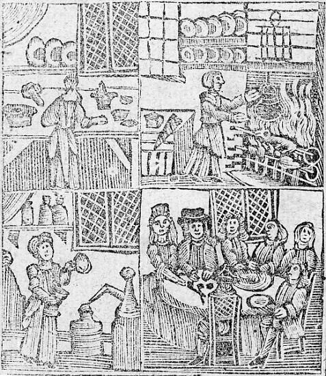 Kitchen Interiors, an illustration from ''A Book of Roxburghe Ballads'' od English School
