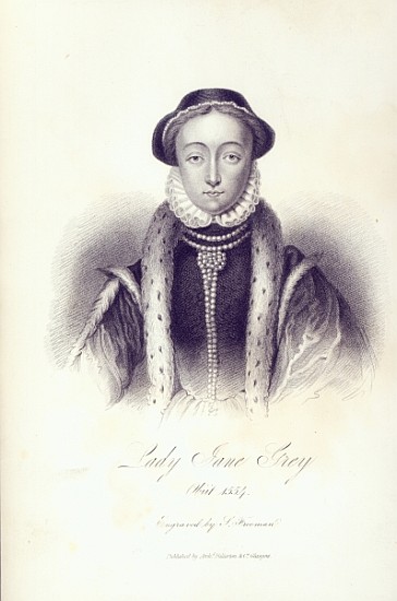 Lady Jane Grey; engraved by S. Freeman od English School