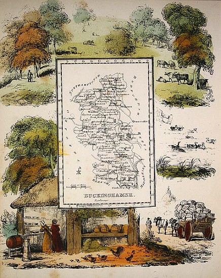 Map of Buckinghamshire od English School
