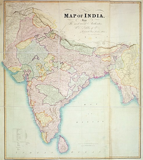 Map of India od English School
