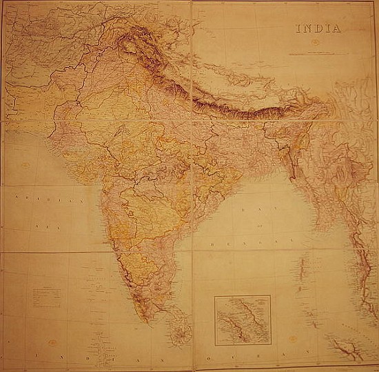Map of India, published under the direction of Colonel J.T. Walker, C.B., R.E., F.R.S., Surveyor Gen od English School