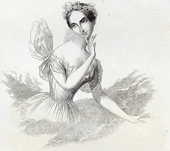 Mdlle Lucile Grahn, from The Illustrated London News, 8th March 1845 od English School