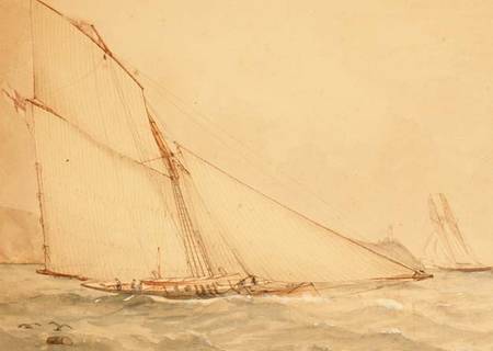 An Eight Meter Gaff rigged Topsail Cutter, The Royal Yacht Squadron od English School