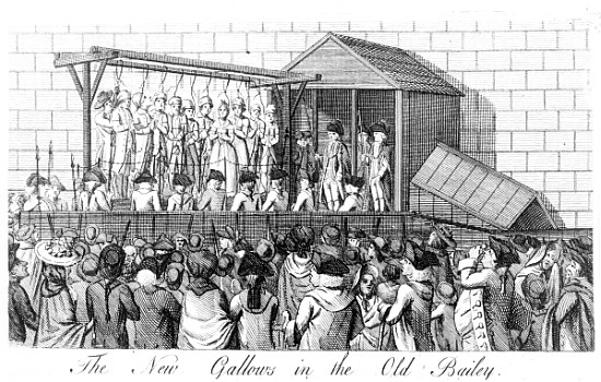 New Gallows built for public executions in 1785 at the Old Bailey od English School