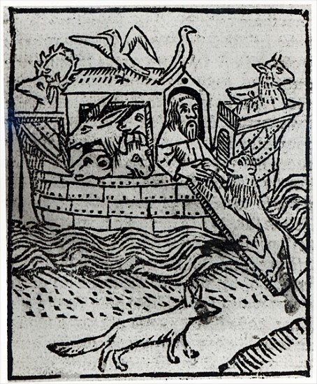 Noah''s Ark, illustration from ''Golden Legend'' compiled Jacobus de Voragine and publishedWilliam C od English School