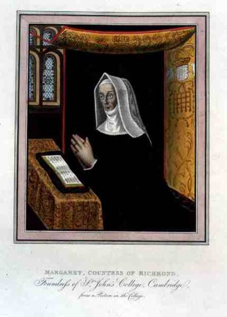Portrait of Margaret Beaufort, Countess of Richmond and Derby (1443-1509), Foundress of St. John's C od English School