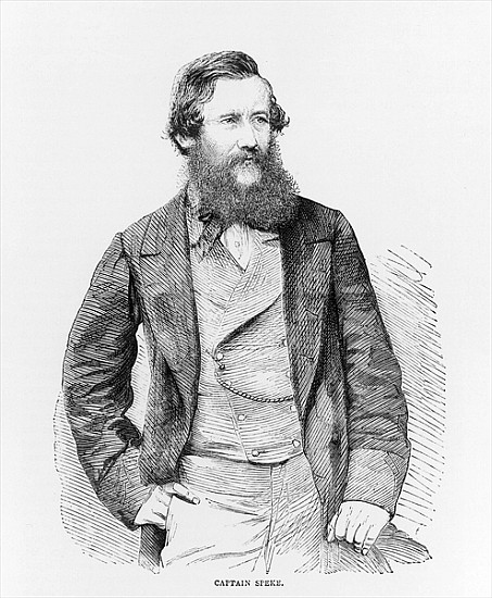 Portrait of John Hanning Speke (1827-64), Illustrated London News Supplement, July 4, 1863, engravin od English School