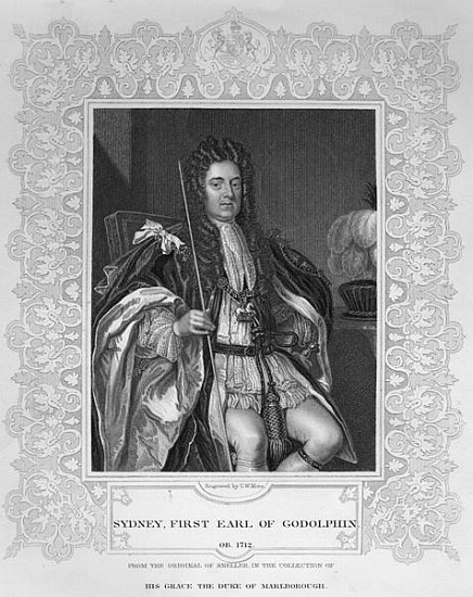 Portrait of Sydney, First Earl of Godolphin od English School