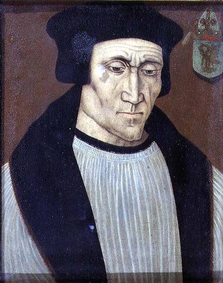 Portrait of Richard Foxe or Fox (c.1448-1528) Bishop of Winchester, Lord Privy Seal to Henry VII and od English School