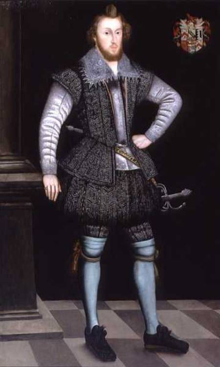 Portrait of Sir Edward Fox of Gwrrnego od English School