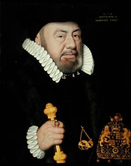 Portrait of Sir Nicholas Bacon (1509-79) od English School