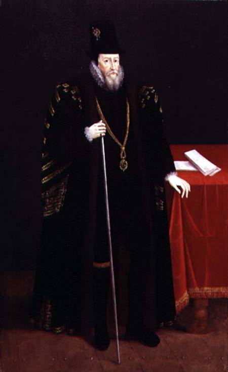Portrait of William Cecil Lord High Treasurer od English School