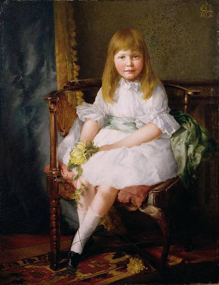 Portrait of a Young Girl od English School