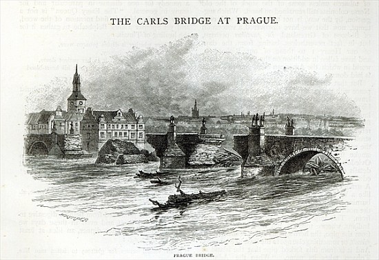 Prague Bridge, from ''Leisure Hour'' od English School
