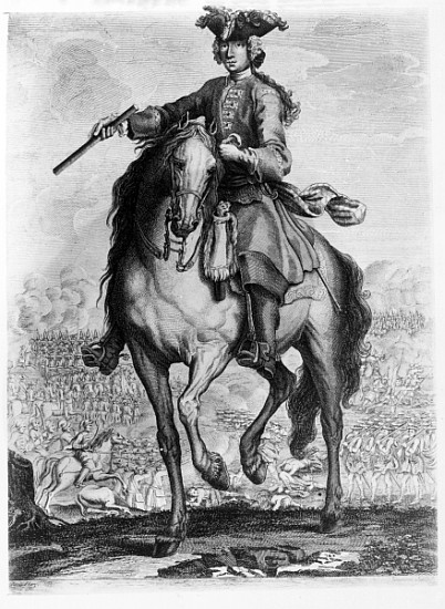 Prince Charles Edward Stuart at the Battle of Prestonpans, c.1745 od English School