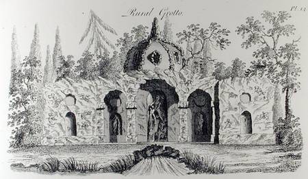 Rural Grotto, from 'Grotesque Architecture or Rural Amusement', by William Wright od English School