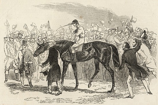 Sir Tatton Sykes leading in the winner of the St. Leger, from ''The Illustrated London News'', 26th  od English School