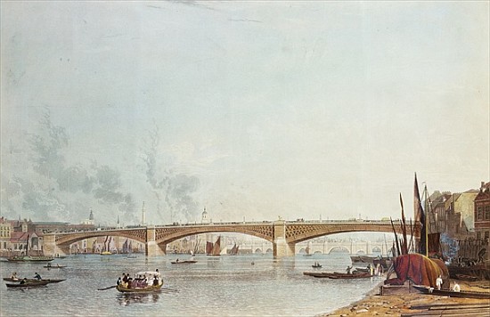 Southwark Bridge, West Front, from Bankside, looking towards London Bridge od English School