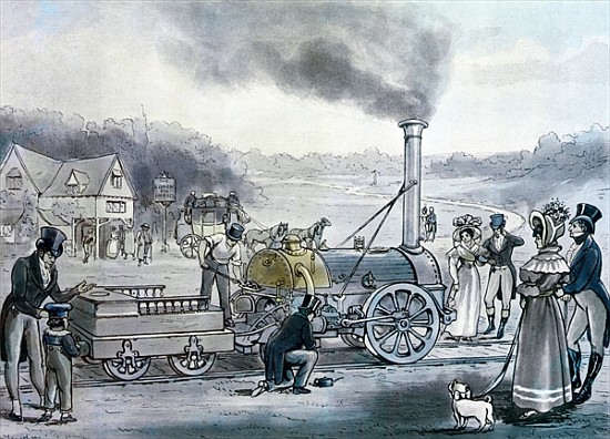Stephenson''s ''Northumbrian'', the first locomotive to be built with an integral firebox od English School
