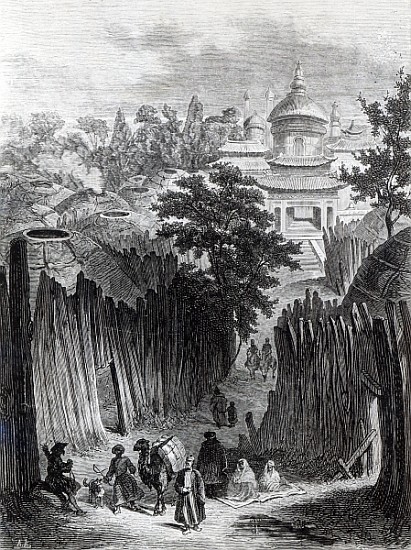 Street in Urga, illustration from ''Mongolia, the Tangut Country and the Solitudes of Northern Tibet od English School