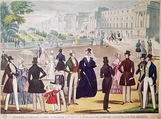 Summer Fashions for 1840 od English School