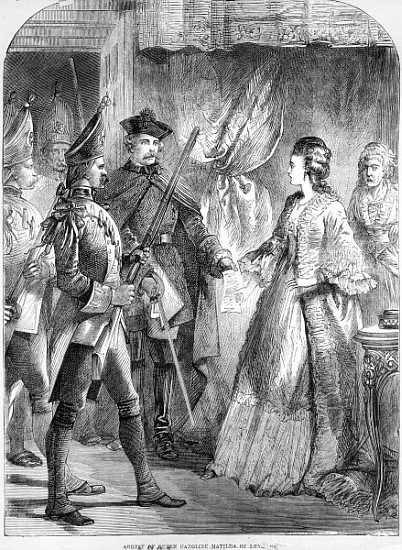 The Arrest of Caroline Matilda, Queen of Denmark and Norway in 1772 od English School