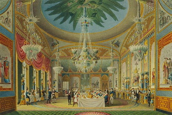 The Banqueting Room, from ''Views of the Royal Pavilion, Brighton'' John Nash (1752-1835) 1826 od English School