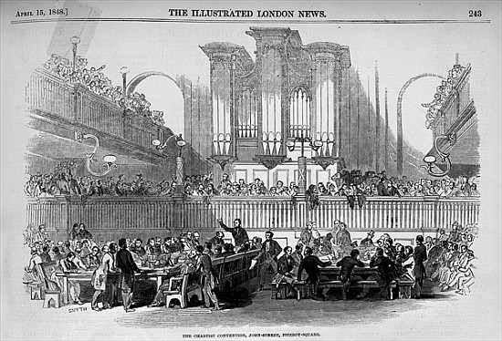 The Chartist Convention at 23 John Street, Fitzroy Square from ''The Illustrated London News'', Apri od English School