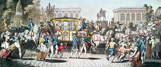 The Entry of Louis XVI (1754-93) into Paris, 6th October 1789 od English School