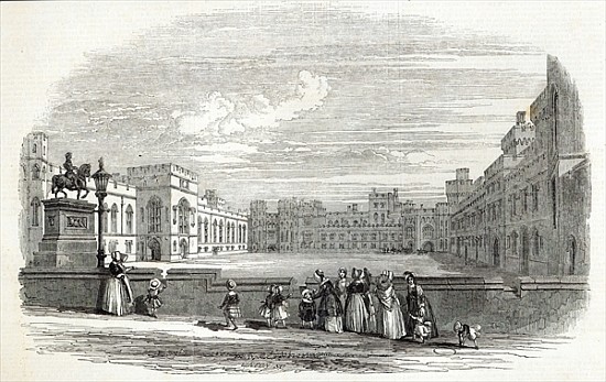 The Great Quadrangle, Windsor Castle, from ''The Illustrated London News'', 10th October 1846 od English School