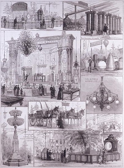 The International Electric Exhibition at the Crystal Palace, from ''The Illustrated London News'', 3 od English School