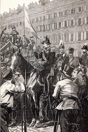 The King of Prussia addressing the Berliners in 1848 od English School