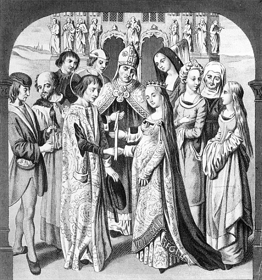 The Marriage of Henry VI and Margaret of Anjou; engraved by Freeman od English School