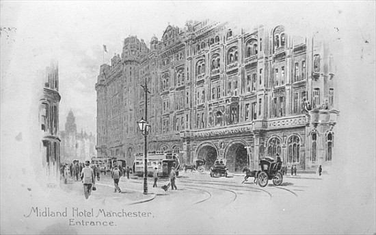 The Midland Hotel, Manchester, c.1910 od English School