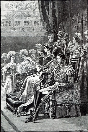 The Queen Opening Parliament in 1846 od English School