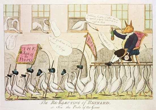 The Re-Electing of Reynard, or Fox the Pride of the Geese od English School