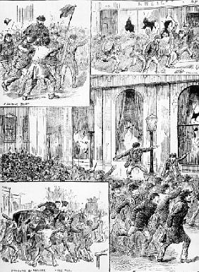 Great Riots in London, illustration from ''Pictorial News'', February 20th 1886