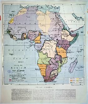 Map of Africa showing Treaty Boundaries, 1891 ()