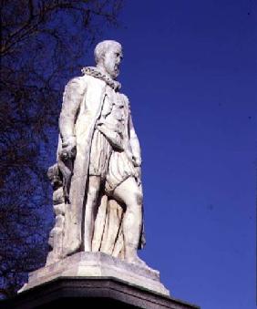 Memorial to Sir John Myddleton (c.1560-1631) detail of statue