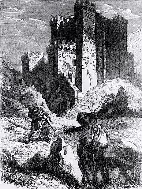 Richard Coeur-de-Lion (1157-99) receiving his death wound before the Castle of Chaluz, 6th April 119