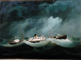 A 'Saville Line' vessel in Rough Weather