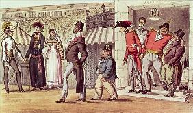 The Occupation of Paris, 1814. English Visitors in the Palais Royal