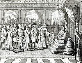 The Viceroy of Canton giving an audience to Commodore Anson from ''George Anson''s Voyage around the